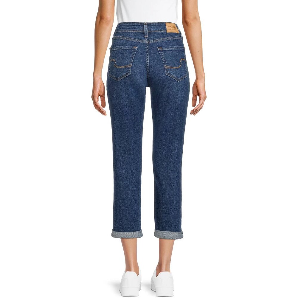 Signature Levi Straus Womens Jeans Size 4, 6, 8, 18 Mid Rise Slim Fit Boyfriend - Picture 4 of 7